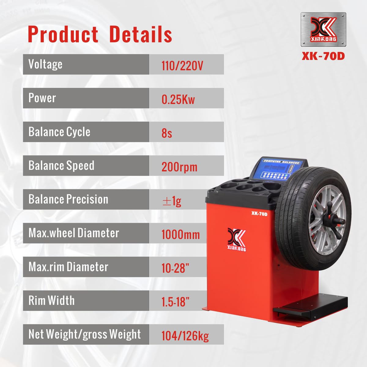 Amazon.com: XK-806A Tire Changer Wheel Changers Machine Combo, 70D